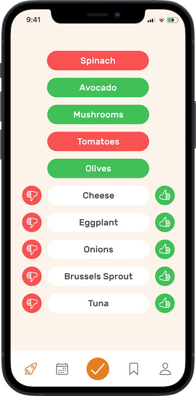 Omnifood app screenshot for meal planning, photo1 