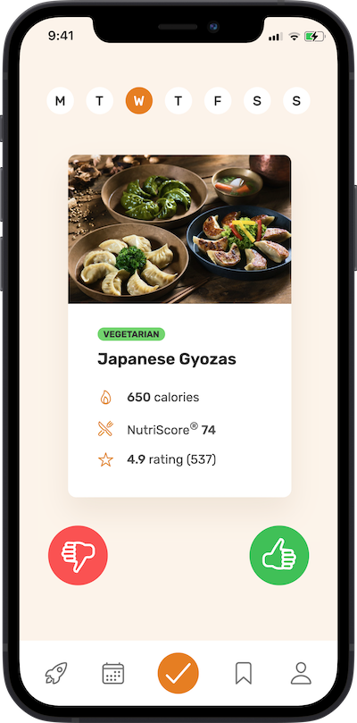 Omnifood app screenshot for meal planning, photo 2